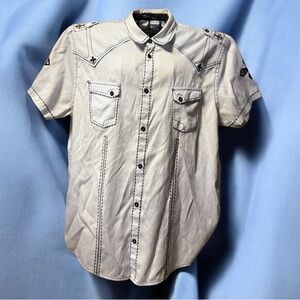 Roar ~ Men’s ~ Shirt ~ XXXL ~ Short Sleeves ~ 3XL ~ Button Up ~ XXX-Large